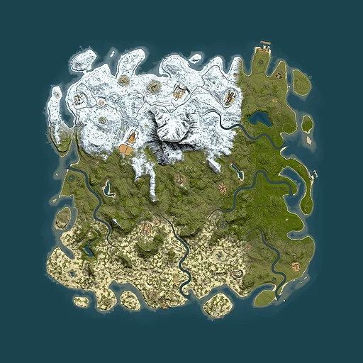 Rust map seed 806443433, 6000x6000m top-down preview