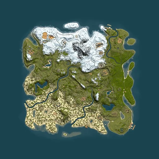 Rust map seed 2015572635, 5000x5000m top-down preview