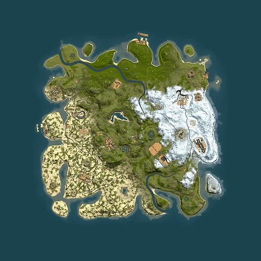 Rust map seed 578457874, 4000x4000m top-down preview