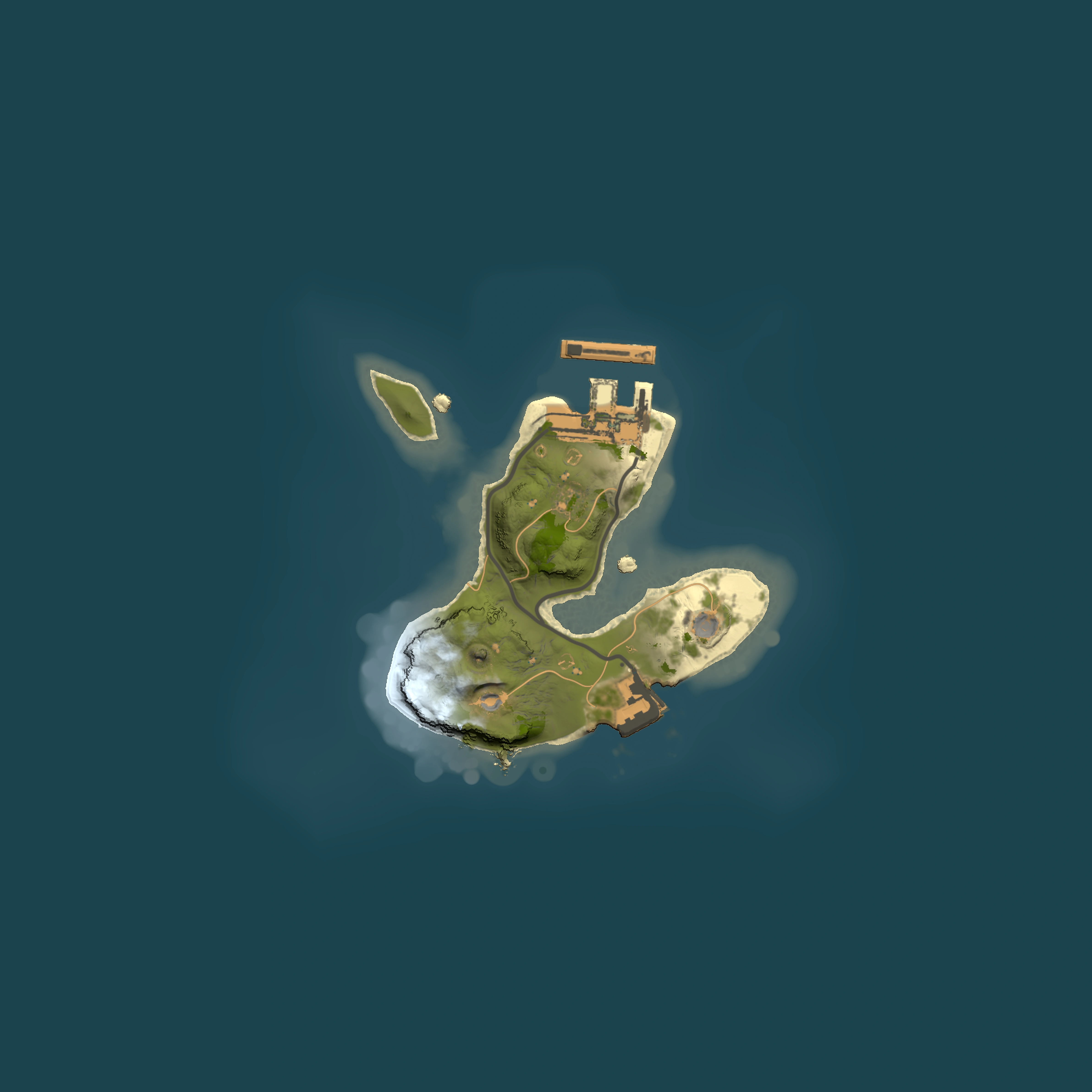 Full top-down render of Rust map seed 1793432085, 1500x1500m