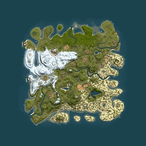 Rust map seed 416372200, 4500x4500m top-down preview
