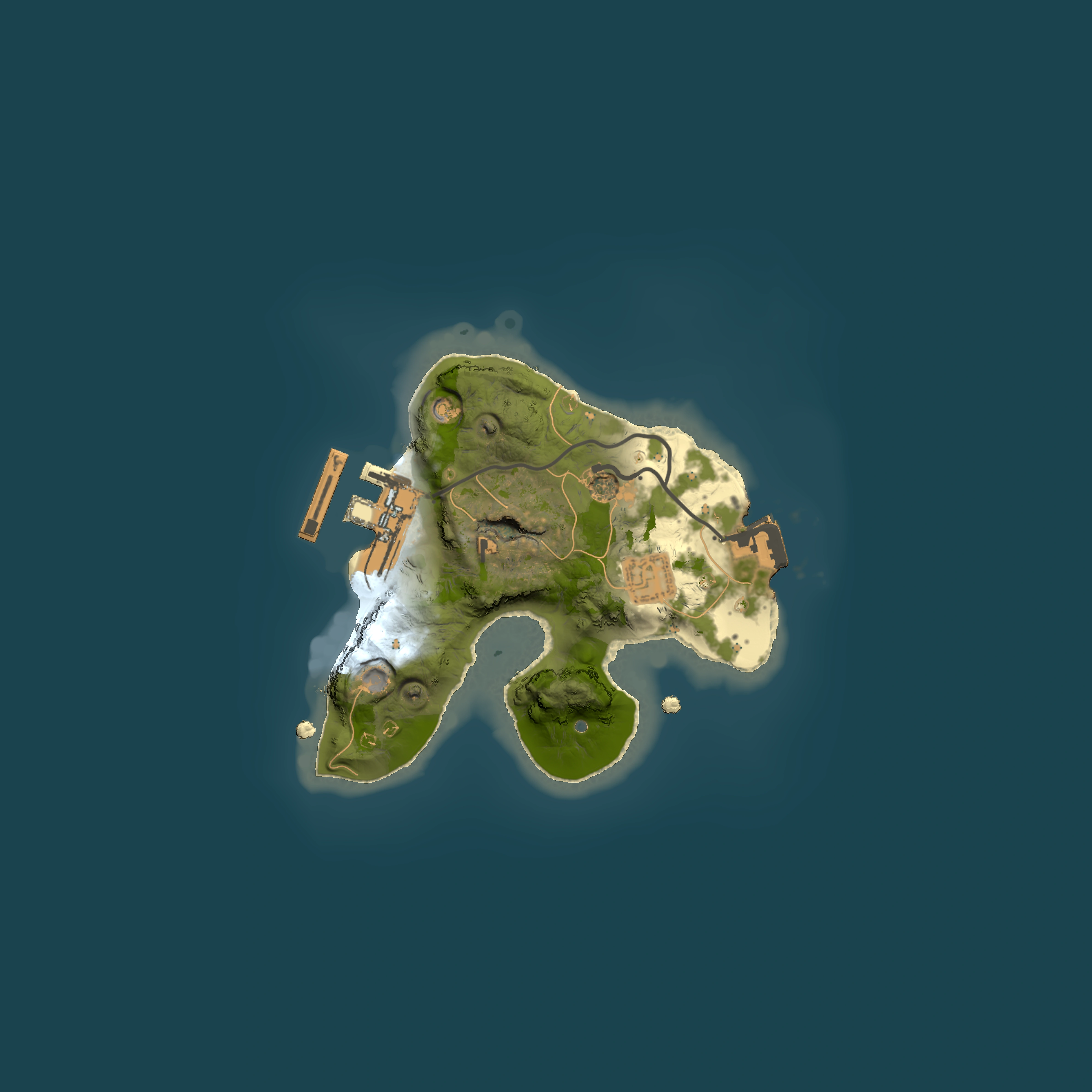 Full top-down render of Rust map seed 1270287363, 1500x1500m