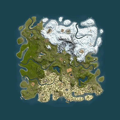 Rust map seed 1299410773, 5000x5000m top-down preview