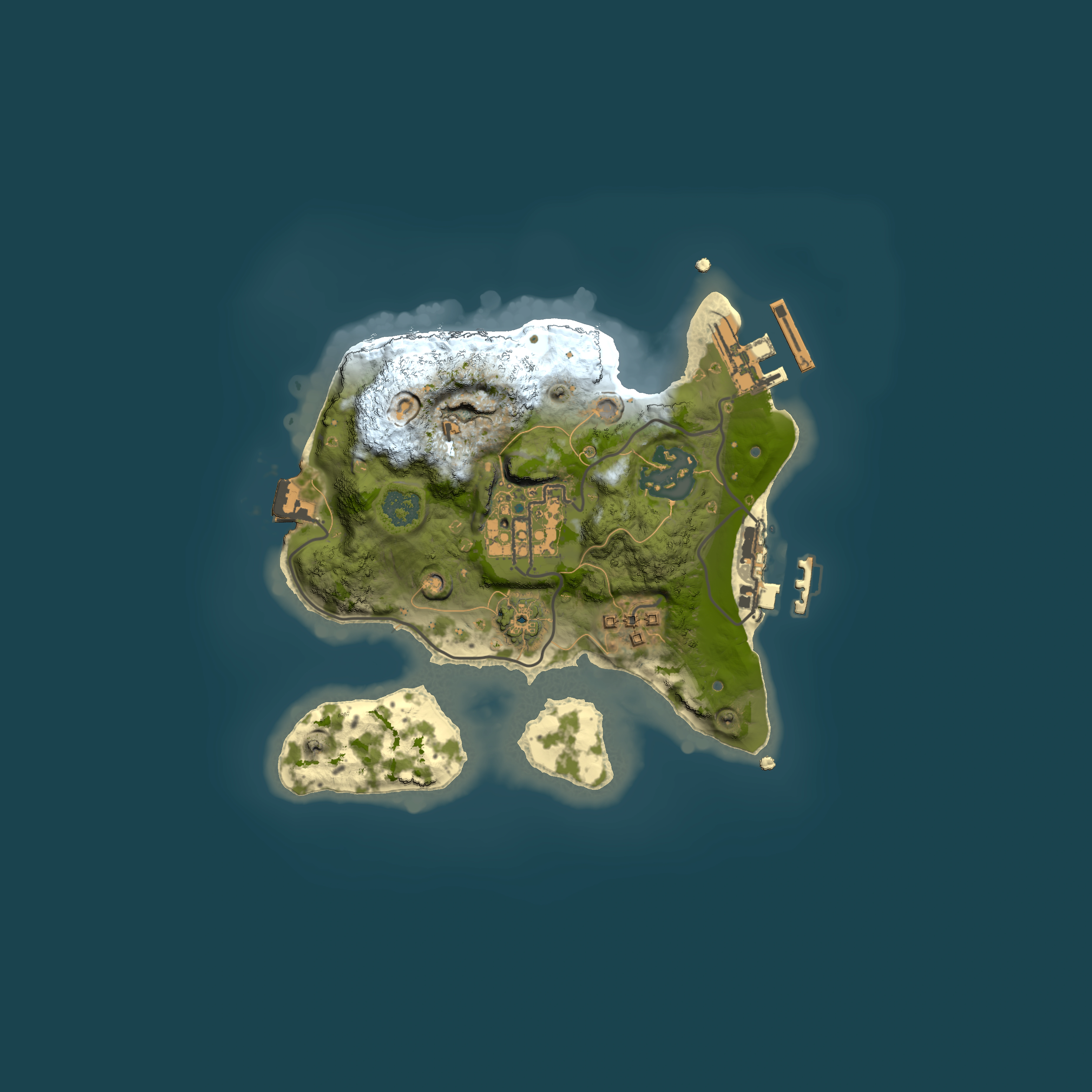 Full top-down render of Rust map seed 2008470498, 2000x2000m