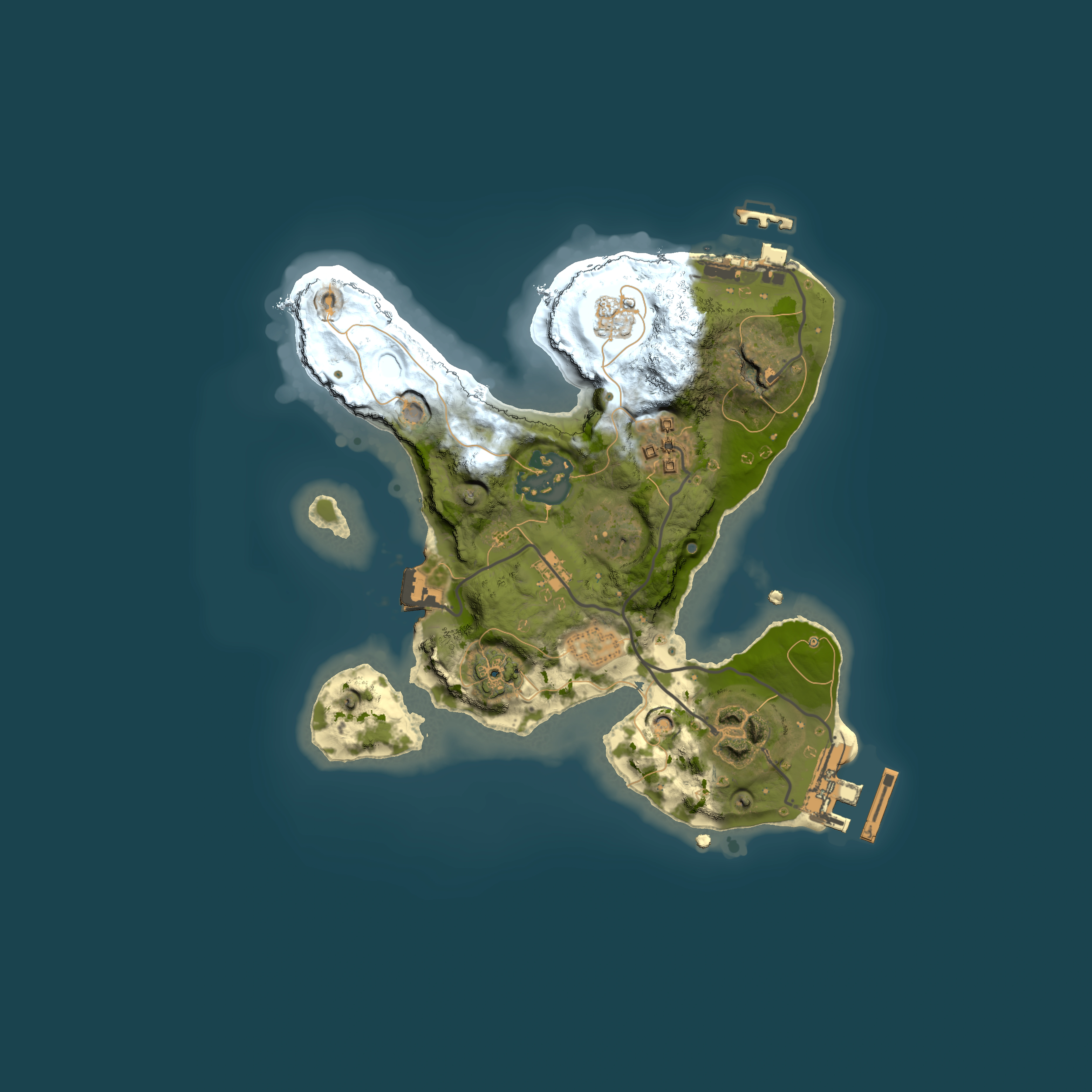 Full top-down render of Rust map seed 884149160, 2000x2000m
