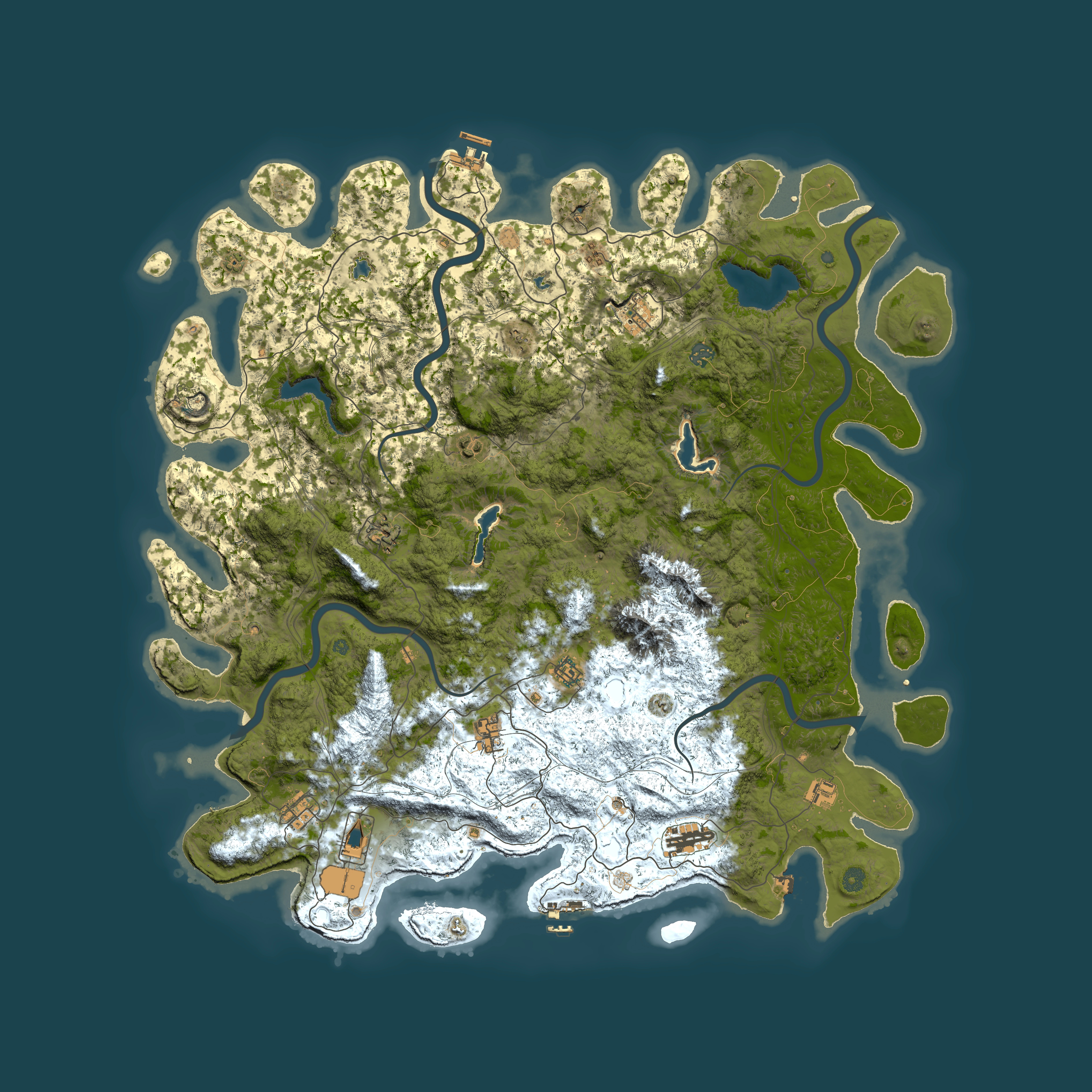 Full top-down render of Rust map seed 1863454470, 5500x5500m