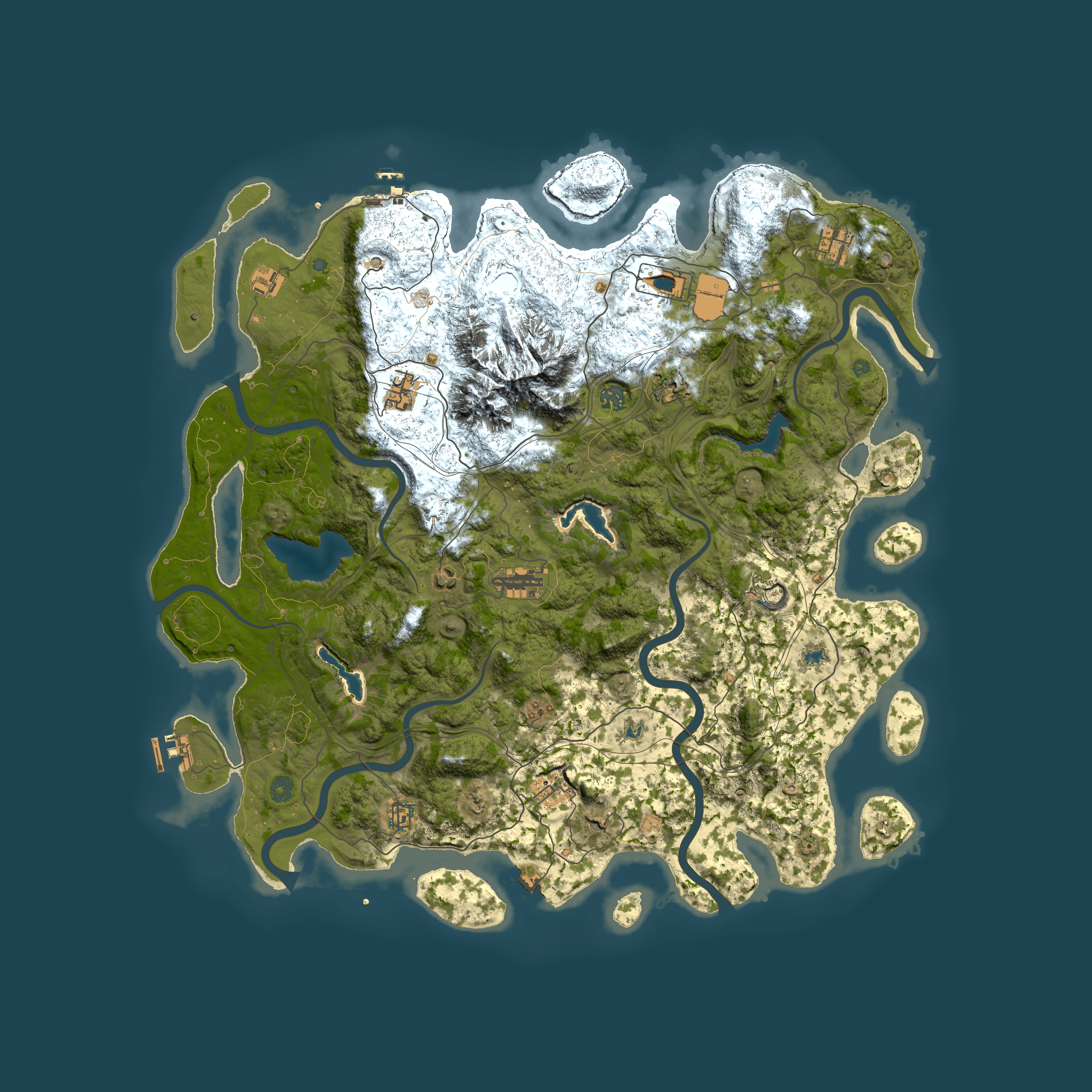 Full top-down render of Rust map seed 481381453, 5000x5000m