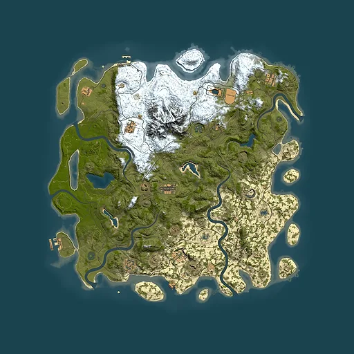 Rust map seed 481381453, 5000x5000m top-down preview