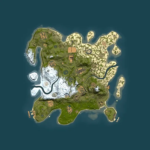 Rust map seed 381154898, 3500x3500m top-down preview