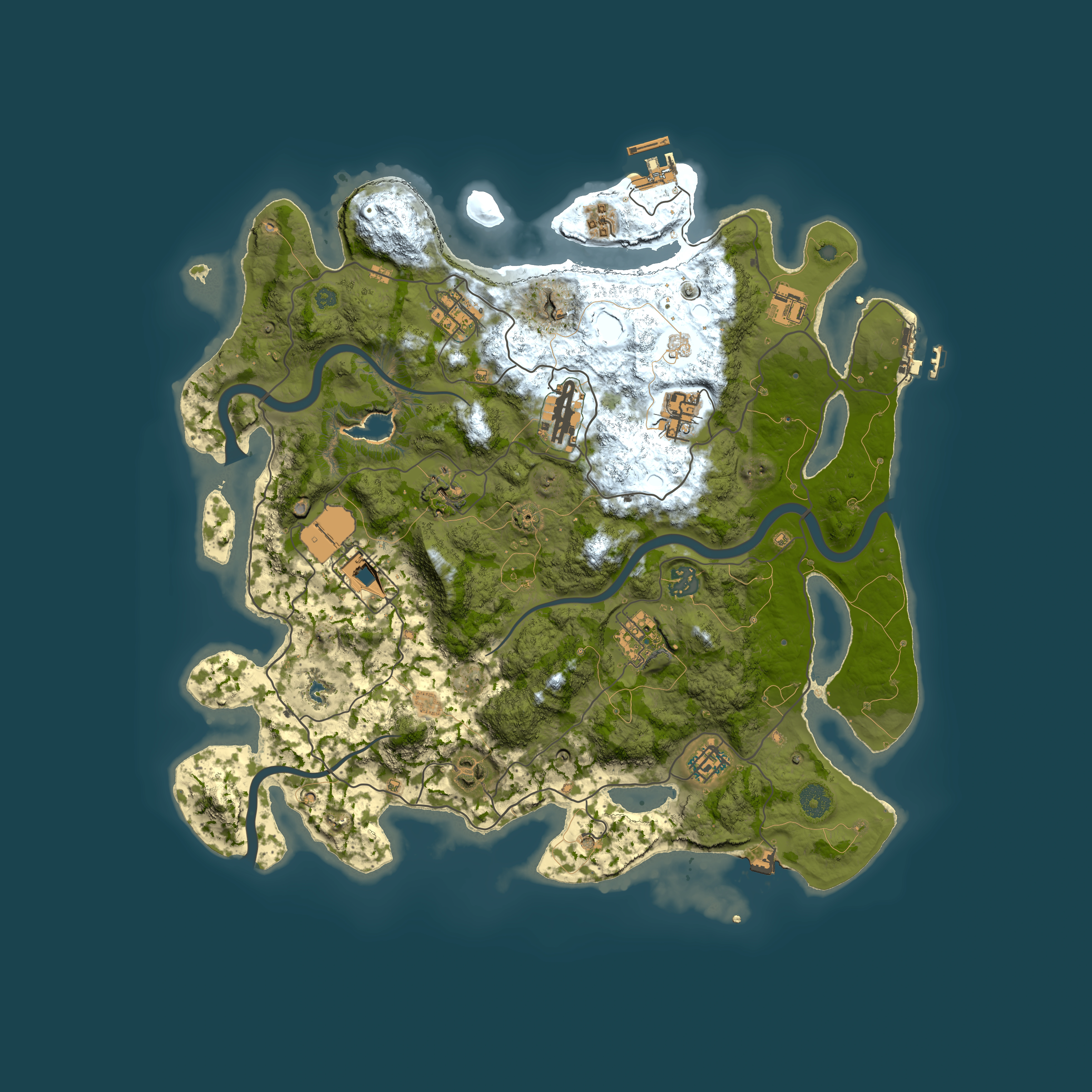 Full top-down render of Rust map seed 113241924, 4000x4000m