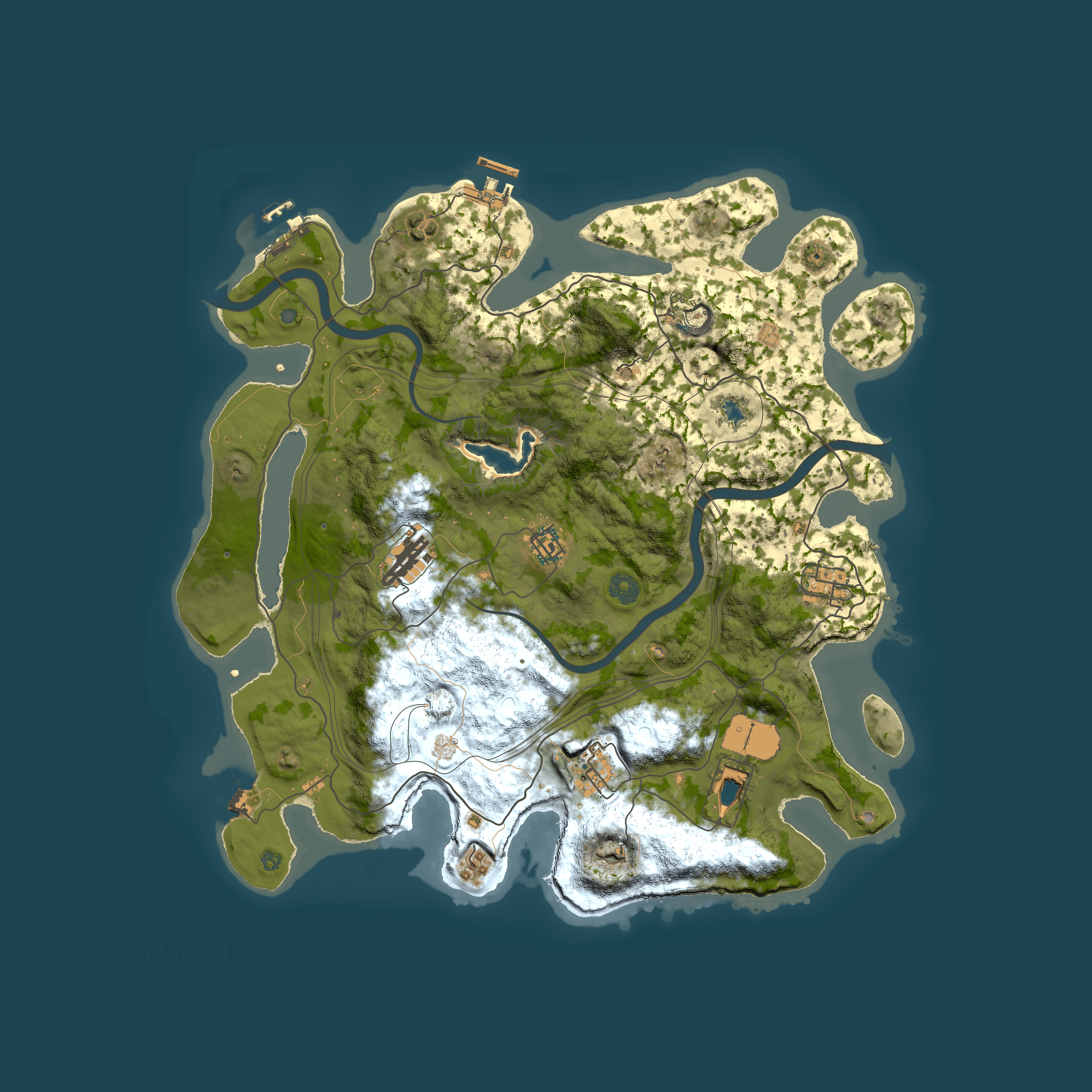 Full top-down render of Rust map seed 31508, 4000x4000m