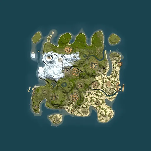 Rust map seed 1761785121, 3000x3000m top-down preview