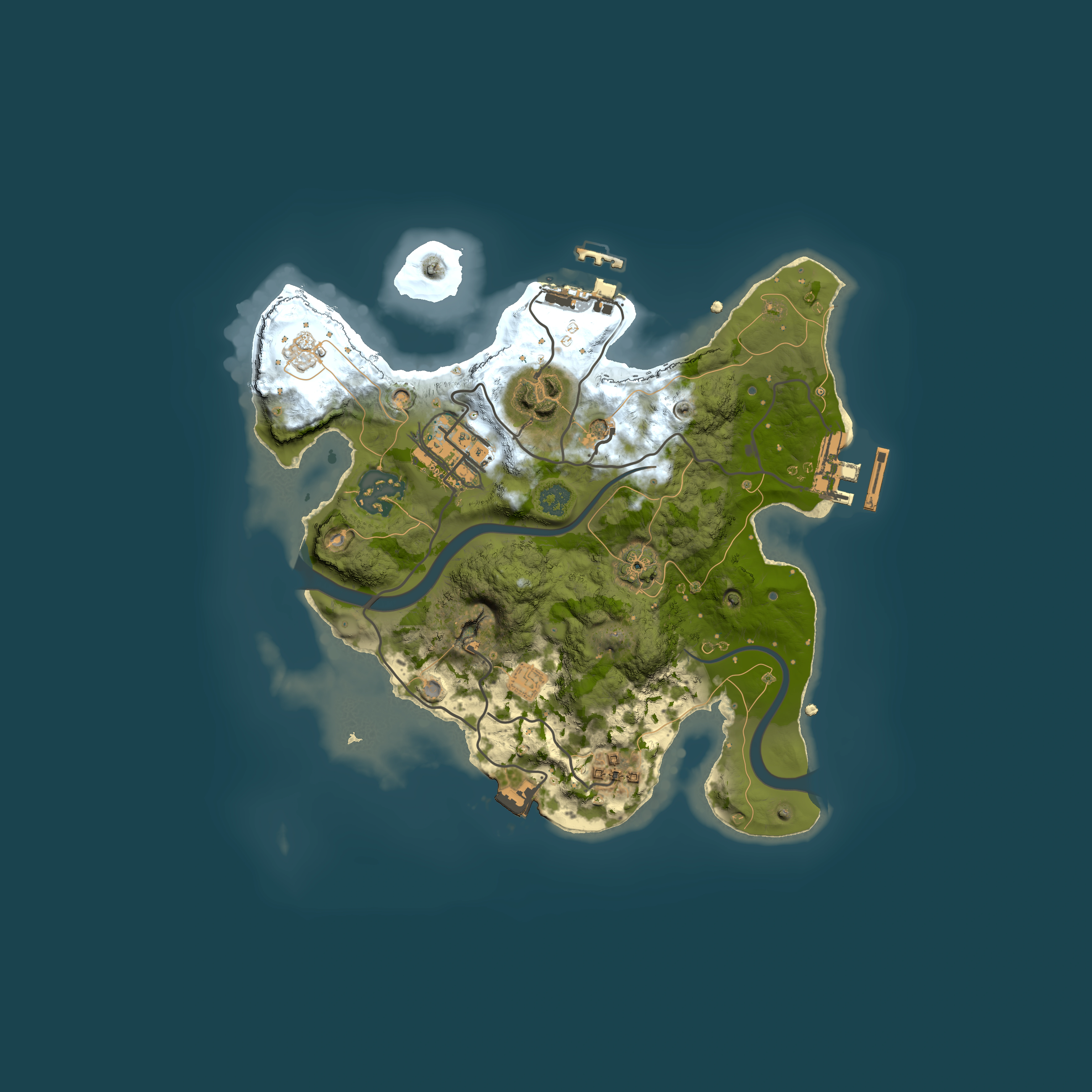 Full top-down render of Rust map seed 899624068, 2500x2500m