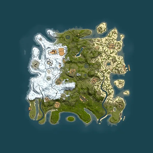 Rust map seed 1073184941, 4000x4000m top-down preview