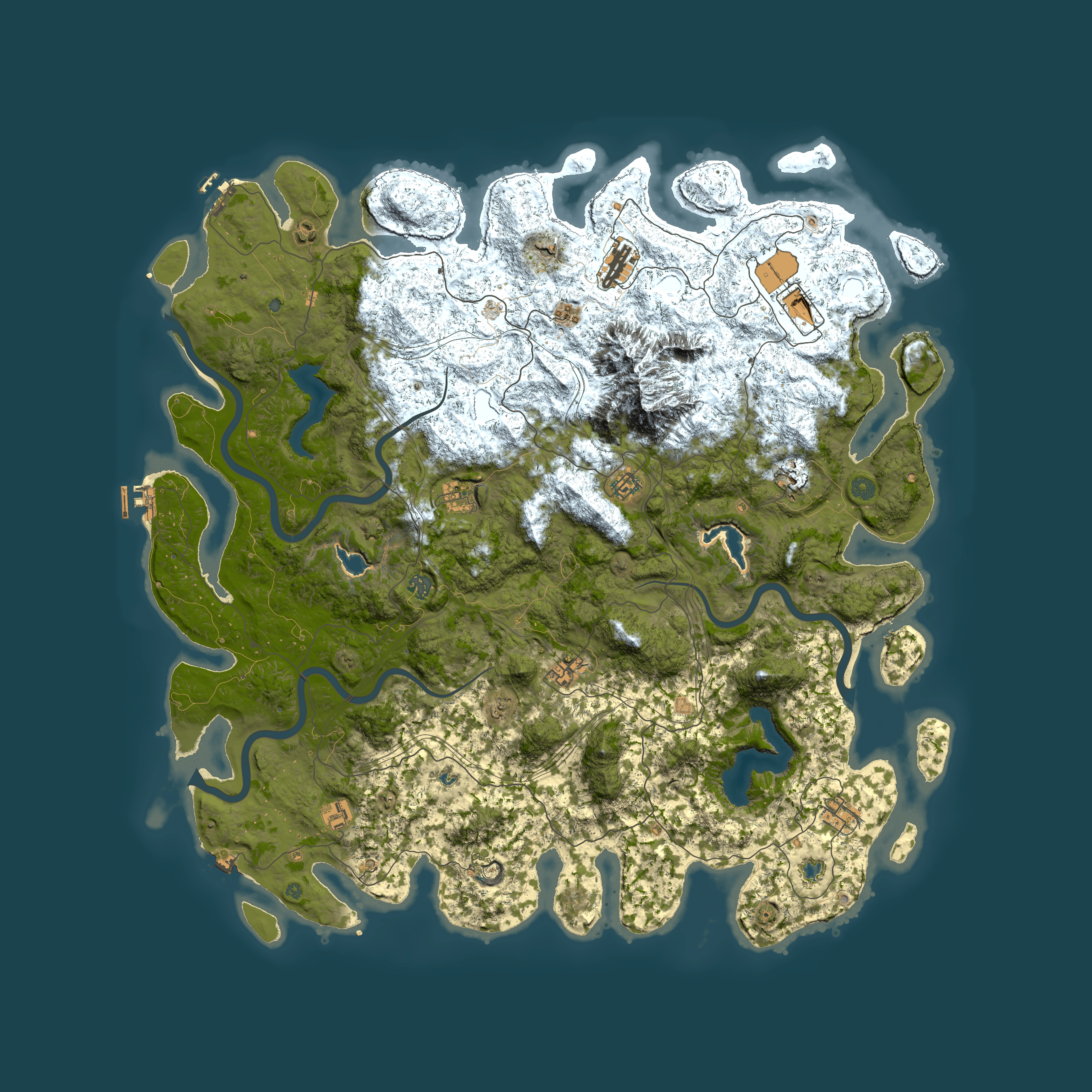 Full top-down render of Rust map seed 1419747991, 5500x5500m