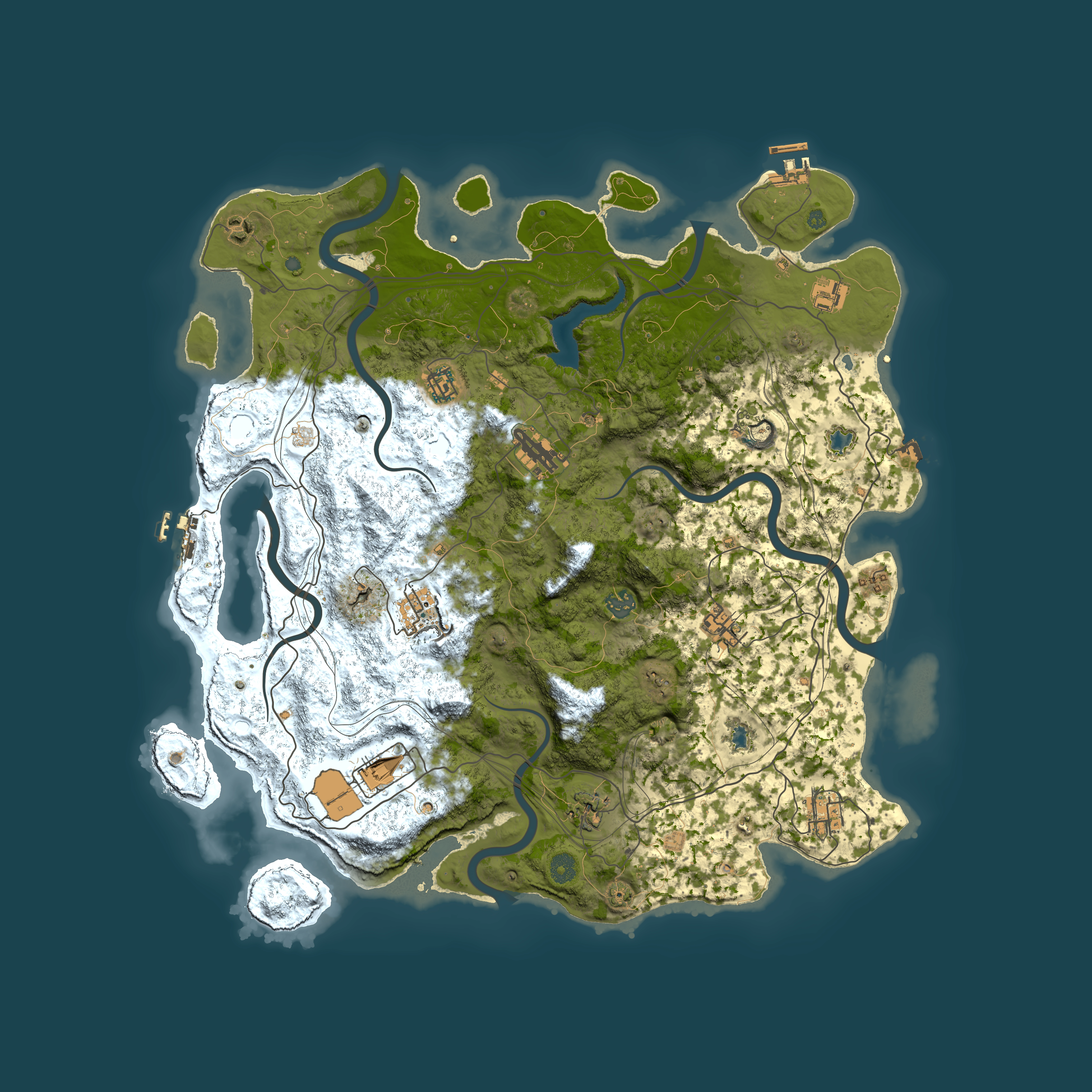Full top-down render of Rust map seed 1272086196, 4500x4500m