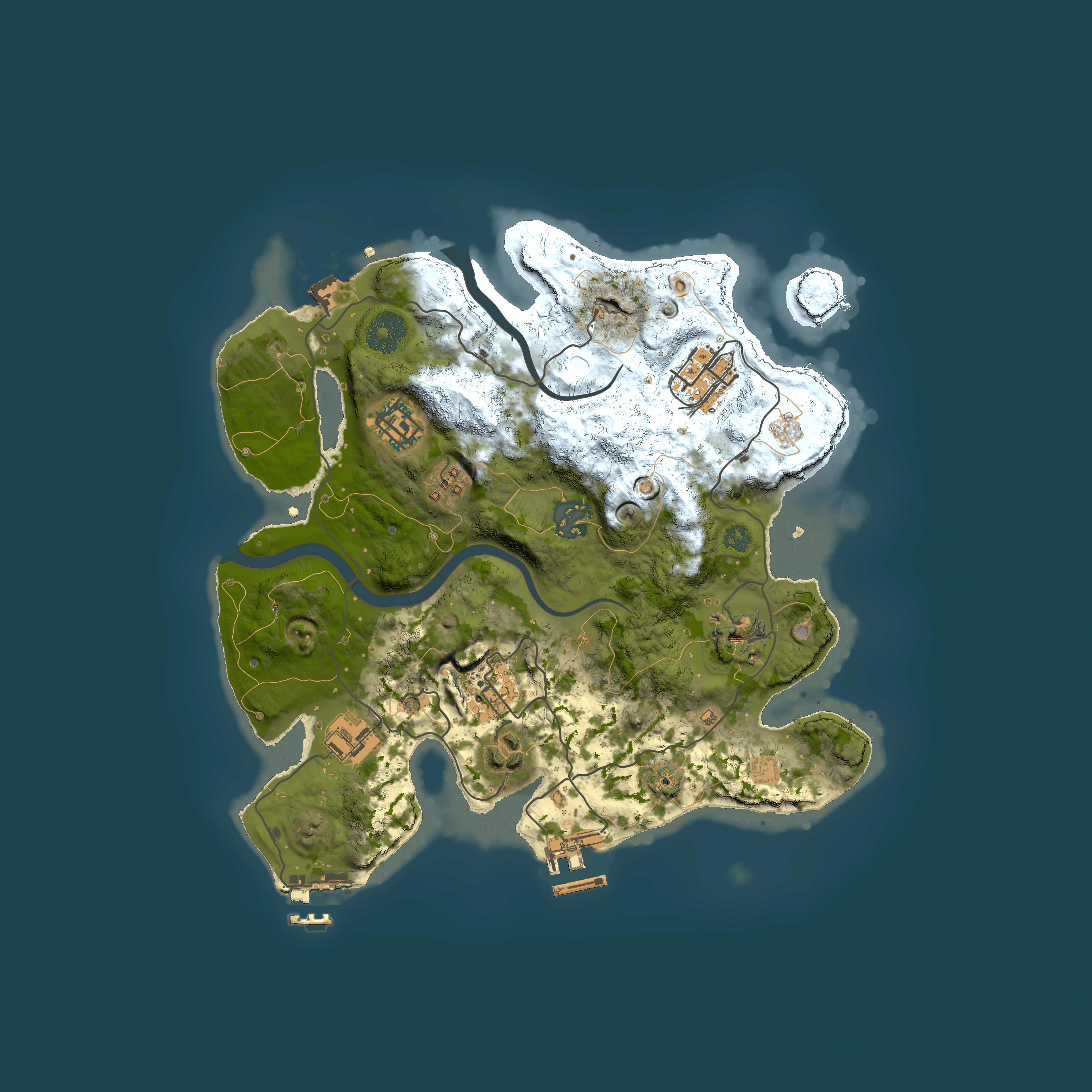 Full top-down render of Rust map seed 590557056, 3000x3000m