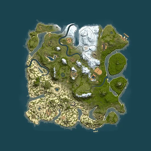 Rust map seed 1337, 4000x4000m top-down preview