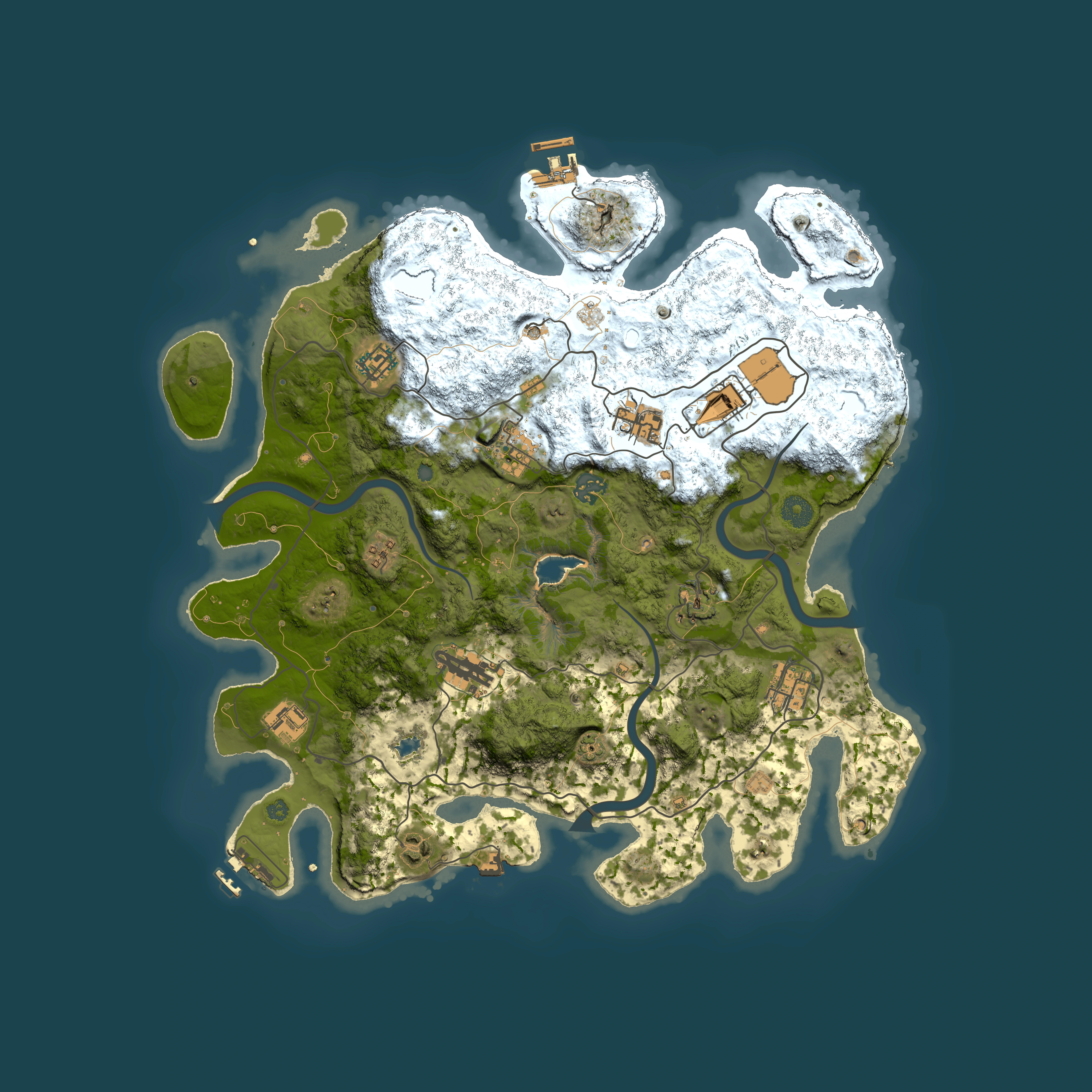 Full top-down render of Rust map seed 568131602, 4000x4000m