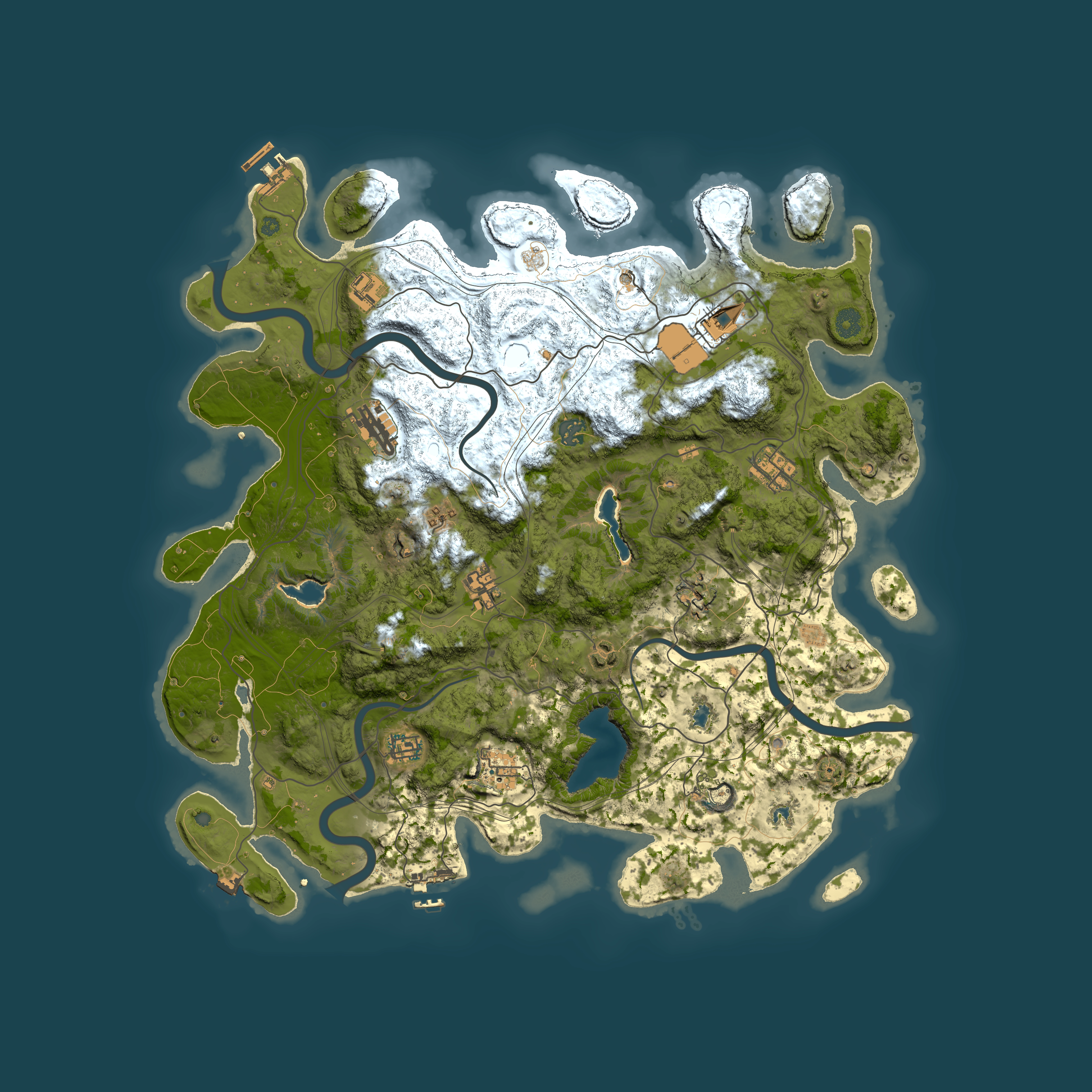 Full top-down render of Rust map seed 1905343094, 4500x4500m