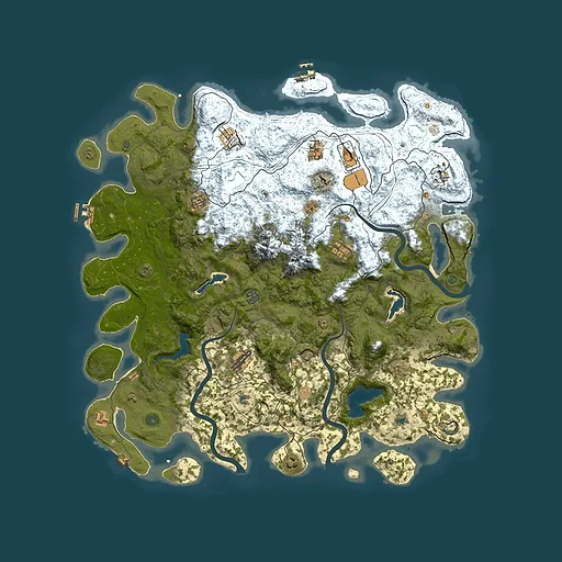 Rust map seed 786972809, 5000x5000m top-down preview