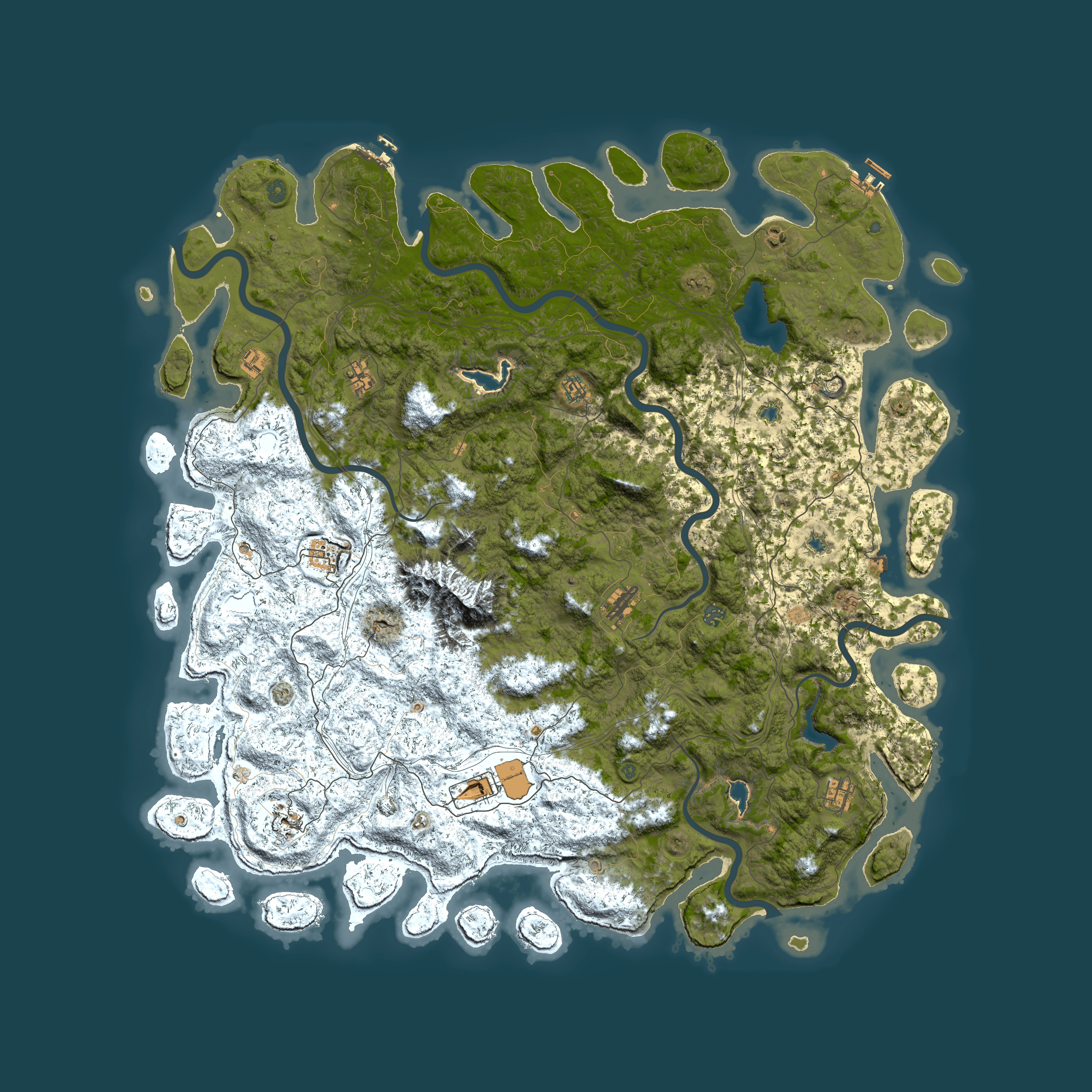 Full top-down render of Rust map seed 1112423184, 6000x6000m