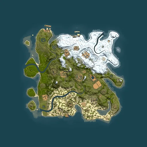 Rust map seed 34088446, 3500x3500m top-down preview