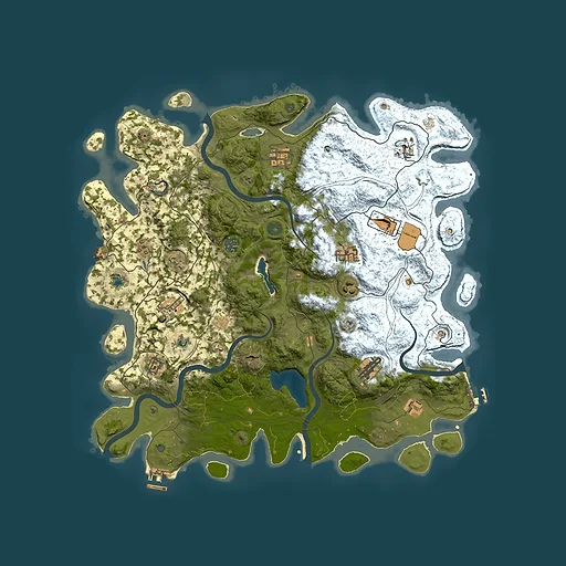 Rust map seed 196715703, 4500x4500m top-down preview