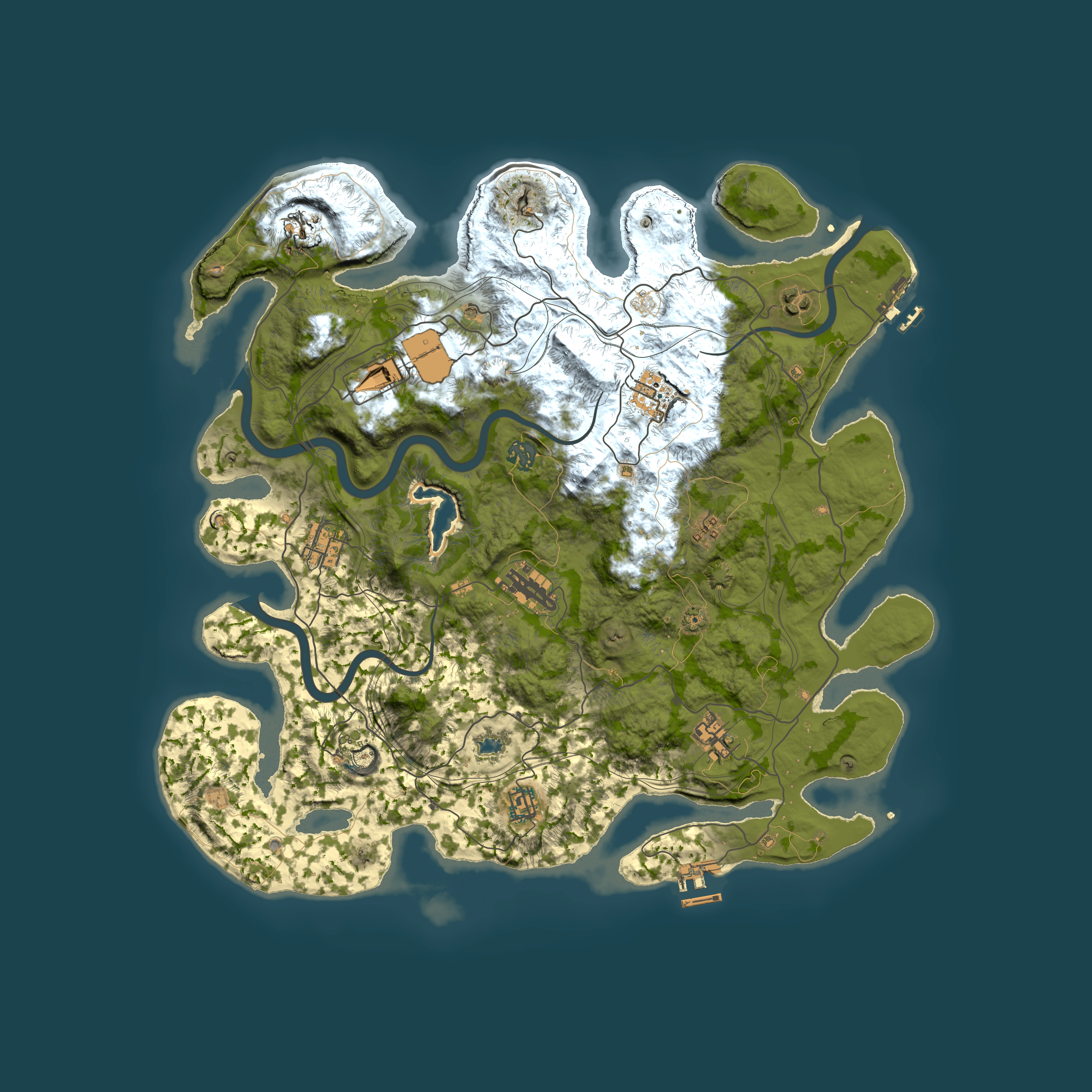Full top-down render of Rust map seed 15082026, 4250x4250m