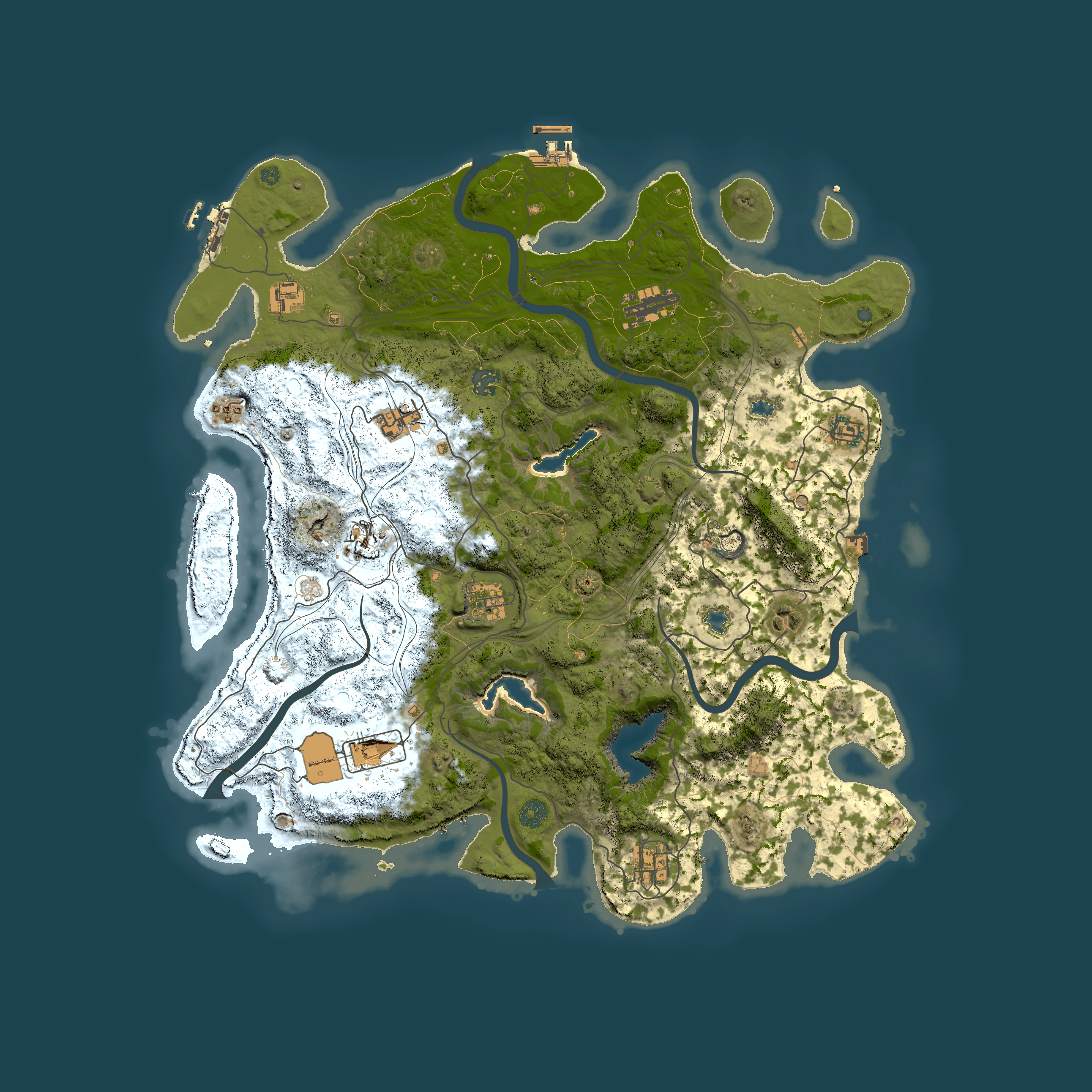 Full top-down render of Rust map seed 419487554, 4500x4500m