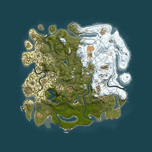 Rust map seed 93445742, 4500x4500m top-down preview