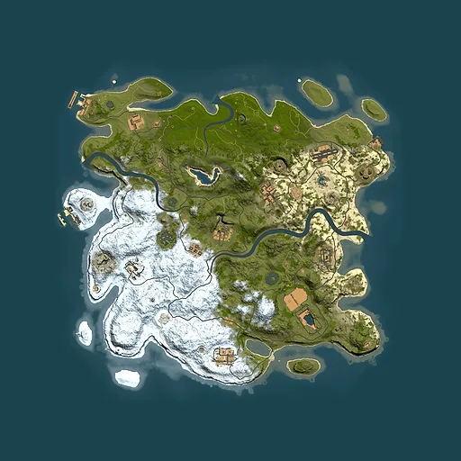 Rust map seed 2141058116, 4000x4000m top-down preview