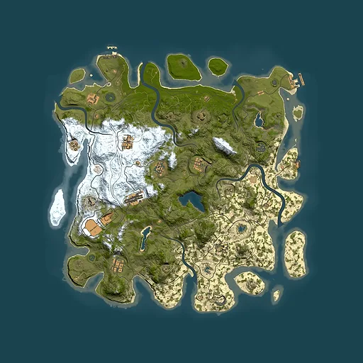 Rust map seed 135049911, 4500x4500m top-down preview