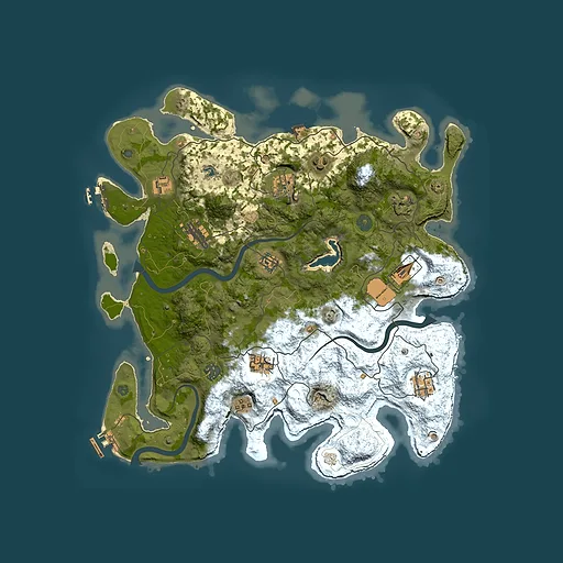 Rust map seed 1694191065, 4000x4000m top-down preview