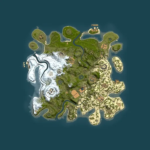 Rust map seed 22529929, 3500x3500m top-down preview