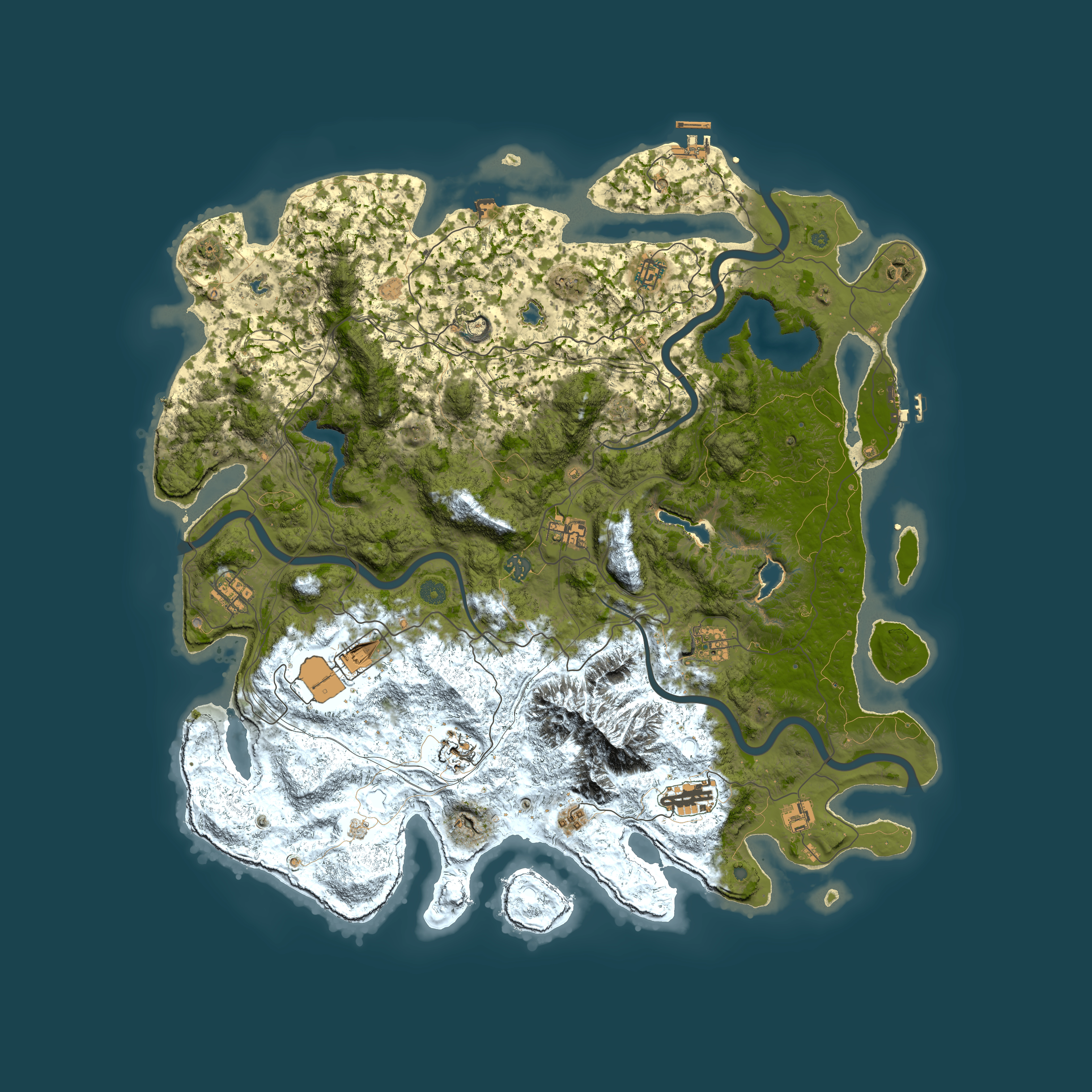 Full top-down render of Rust map seed 1153314295, 5000x5000m