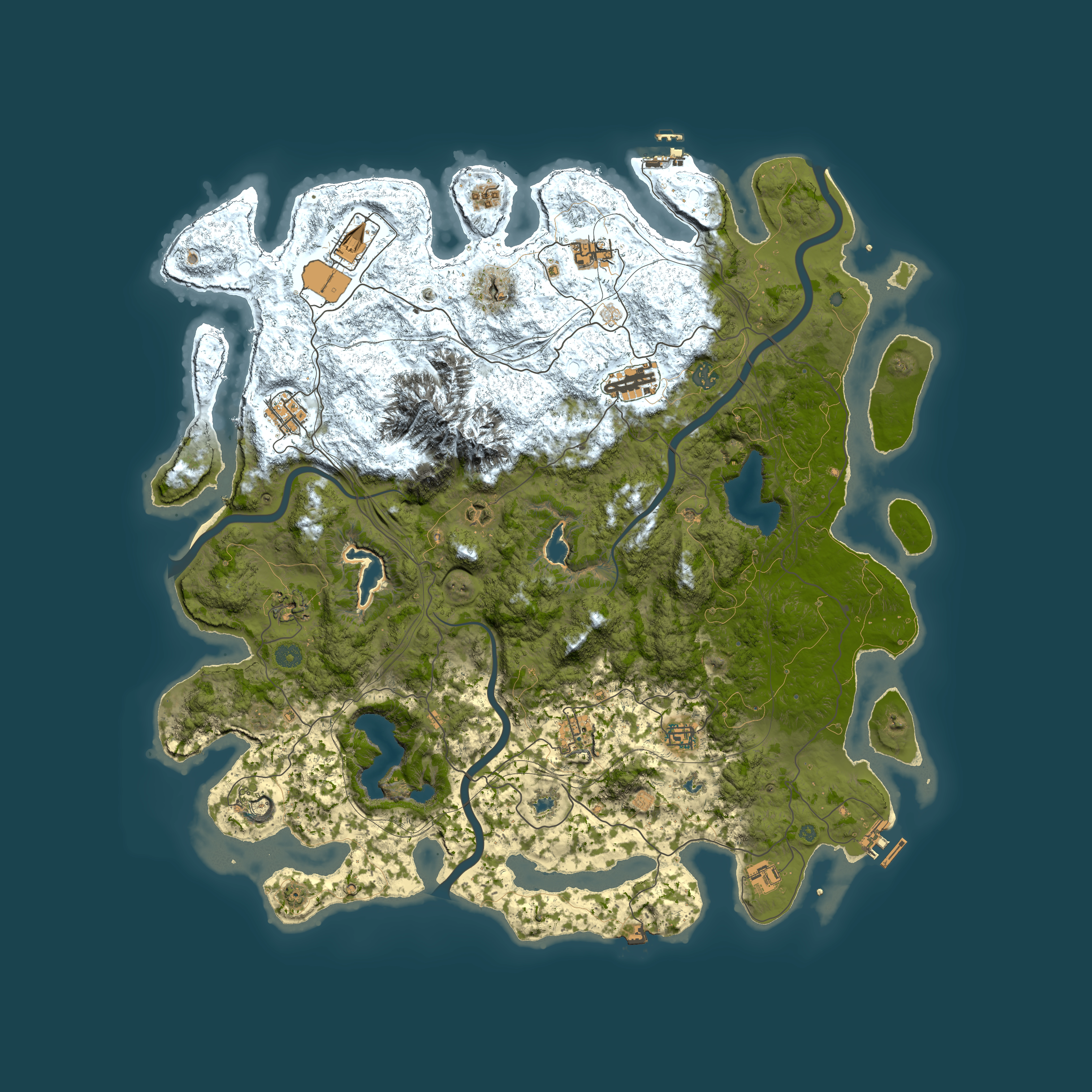 Full top-down render of Rust map seed 1823205322, 5000x5000m
