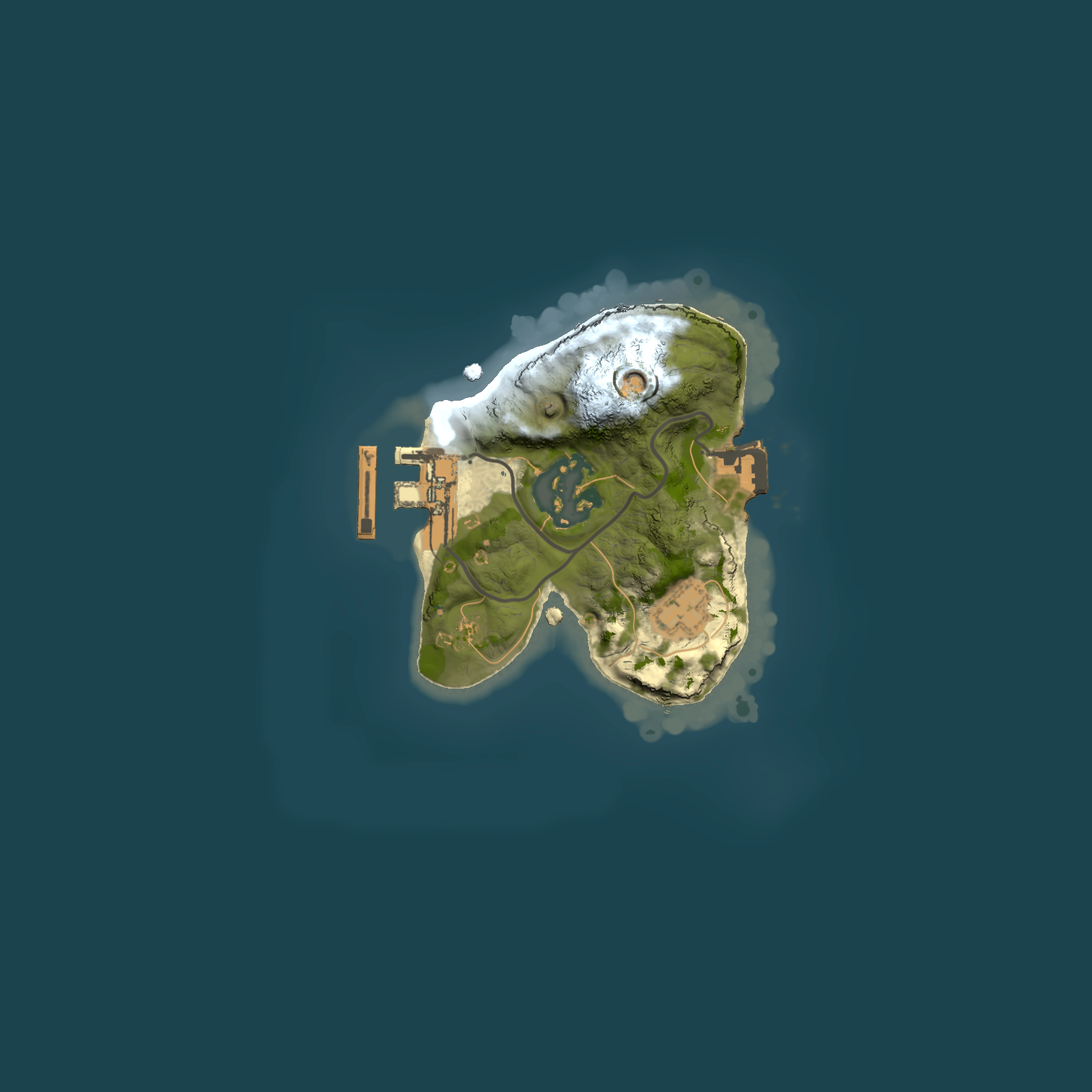 Full top-down render of Rust map seed 1488302369, 1500x1500m