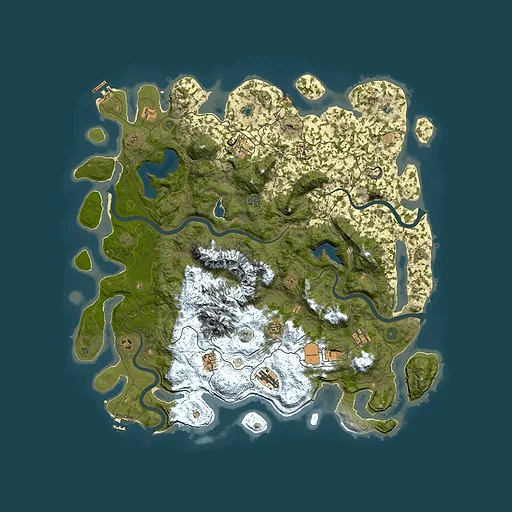 Rust map seed 1156666588, 5000x5000m top-down preview