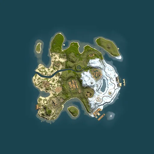 Rust map seed 1889868061, 2500x2500m top-down preview