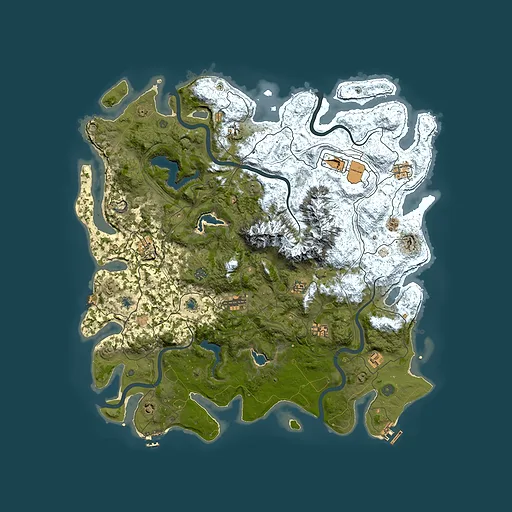 Rust map seed 40303277, 5000x5000m top-down preview