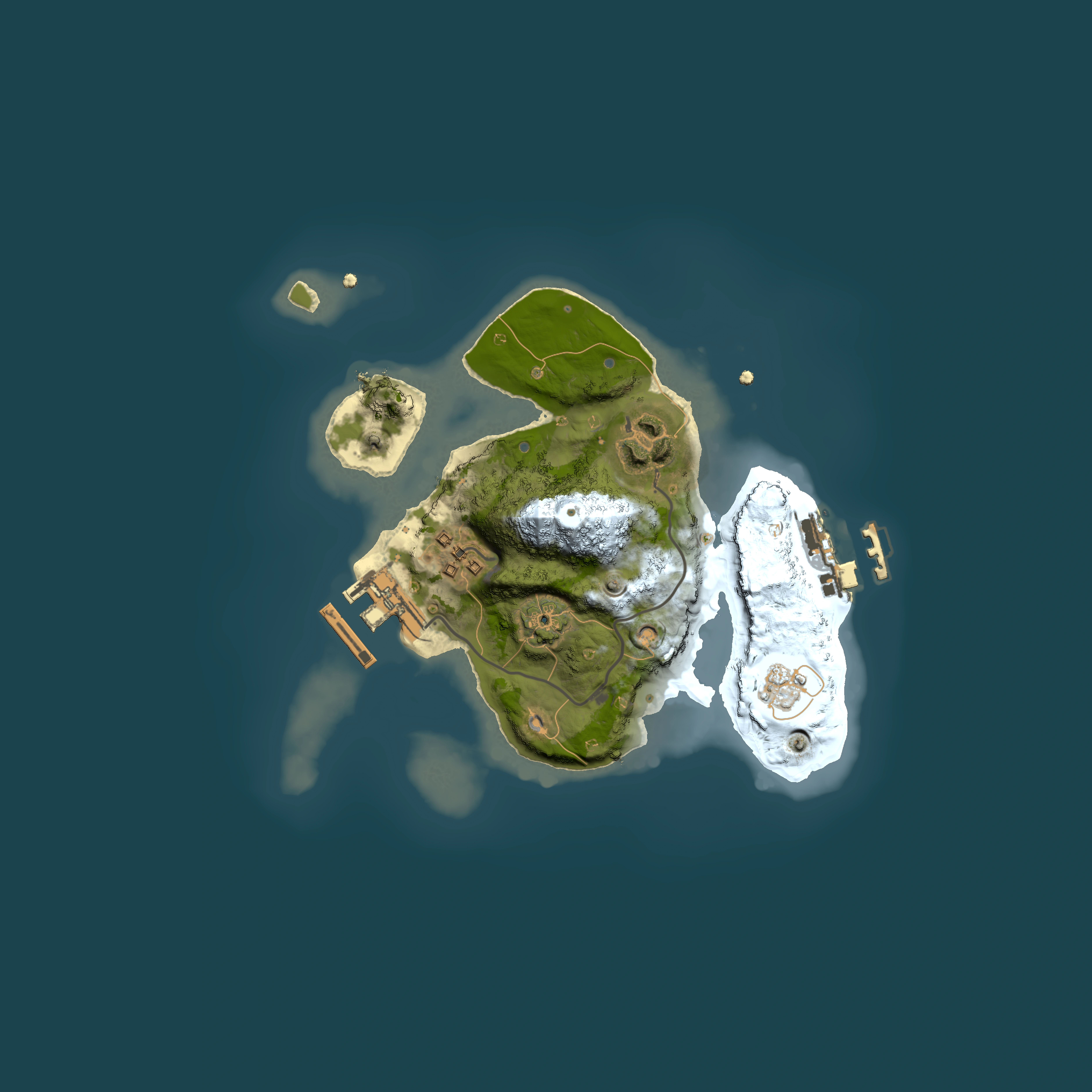 Full top-down render of Rust map seed 253220267, 2000x2000m