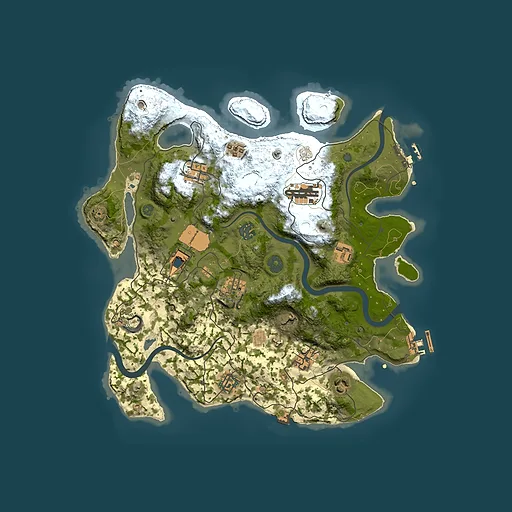 Rust map seed 687761147, 3500x3500m top-down preview