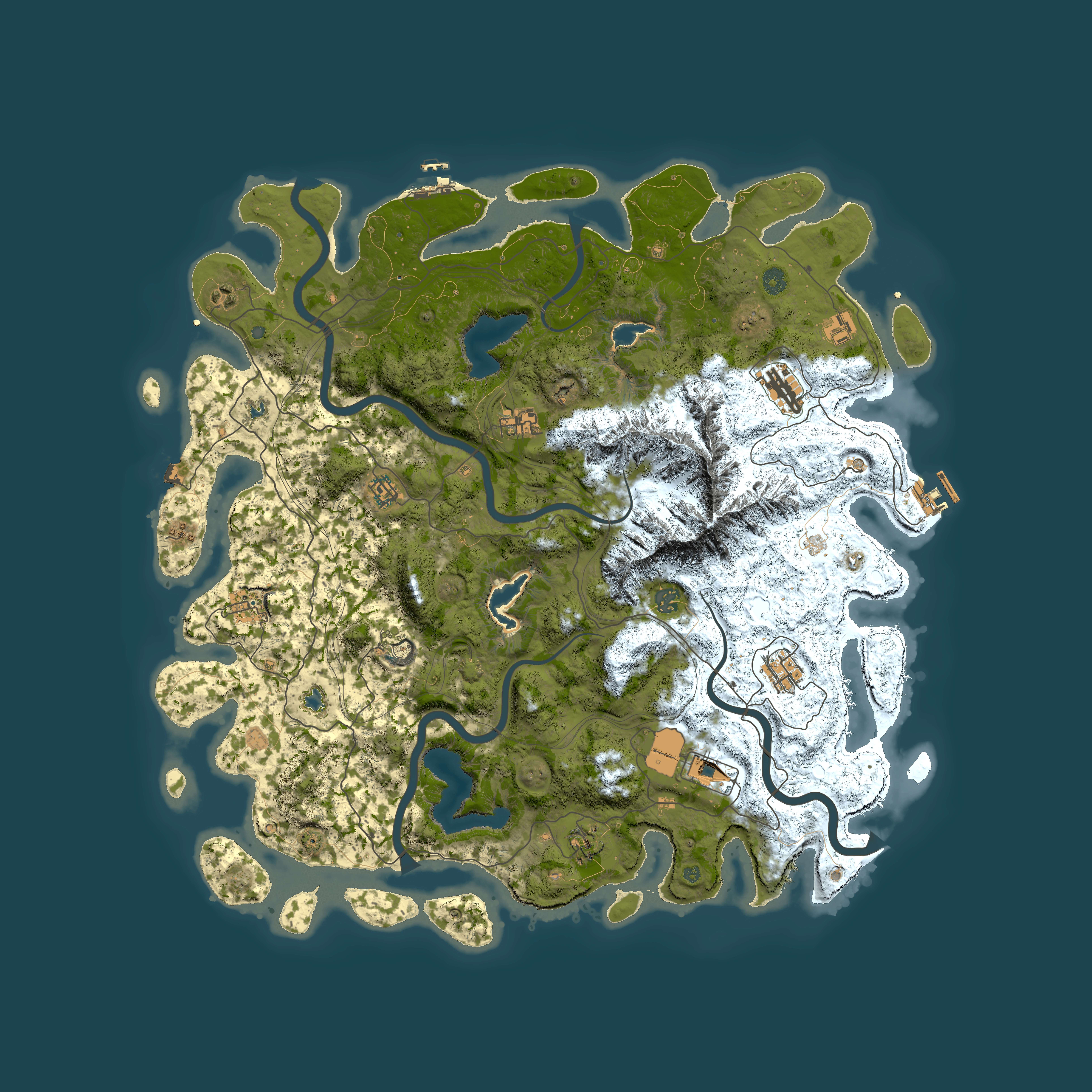Full top-down render of Rust map seed 397796706, 5000x5000m