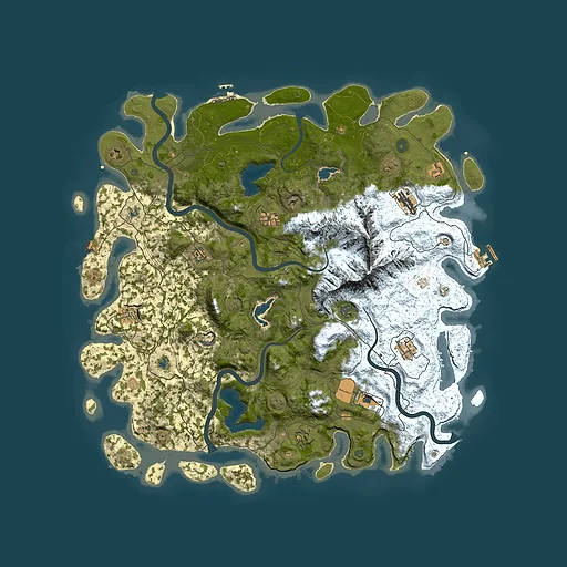 Rust map seed 397796706, 5000x5000m top-down preview