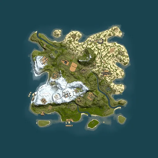 Rust map seed 978646457, 3500x3500m top-down preview