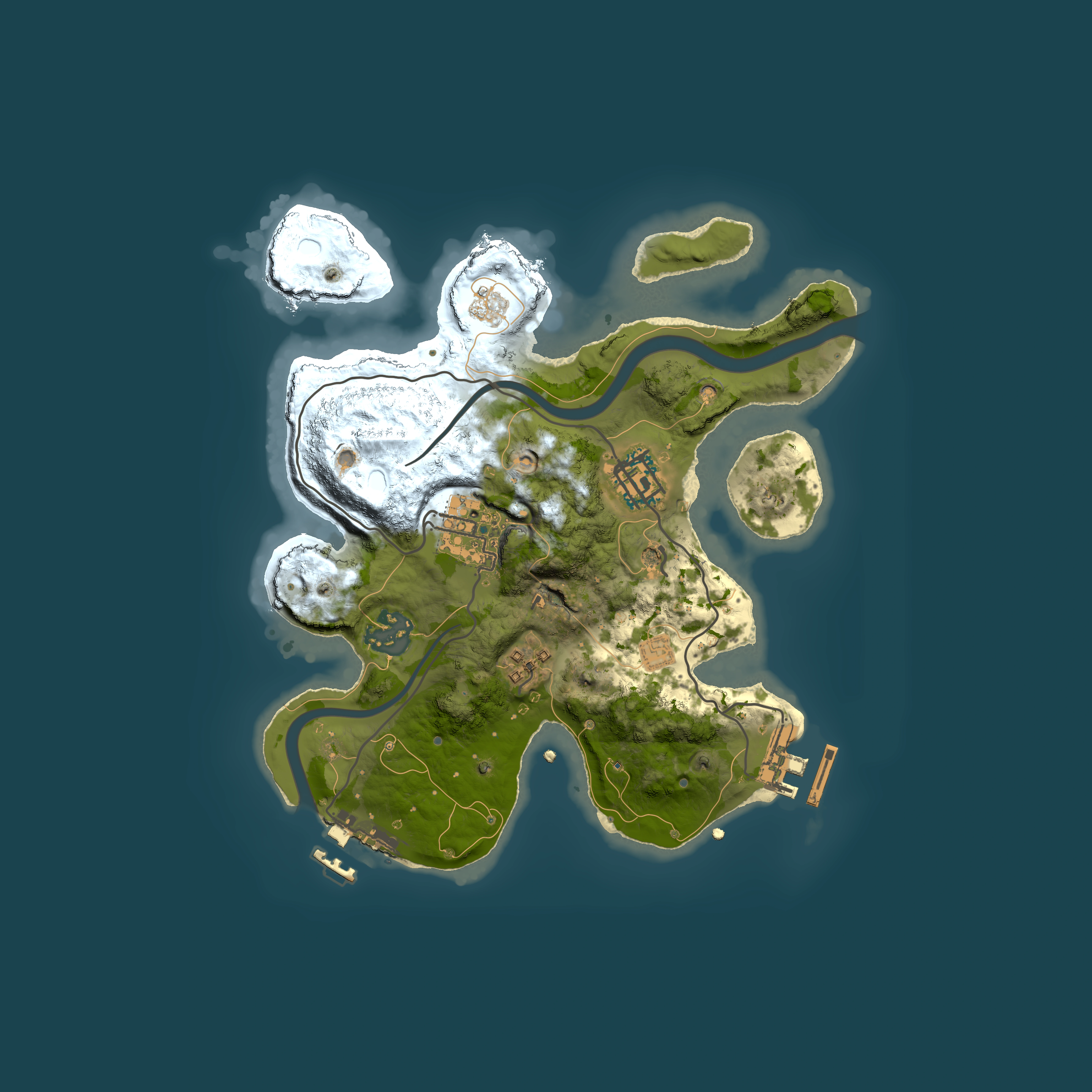 Full top-down render of Rust map seed 768160789, 2500x2500m