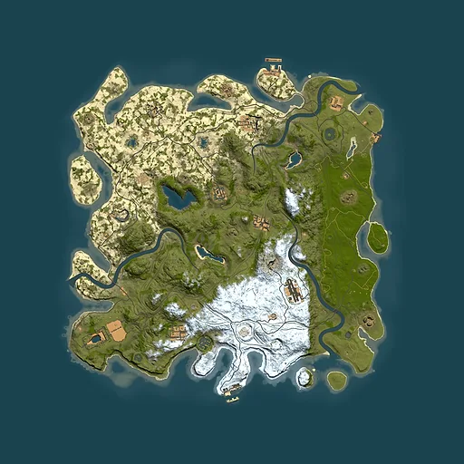 Rust map seed 2122966460, 4500x4500m top-down preview