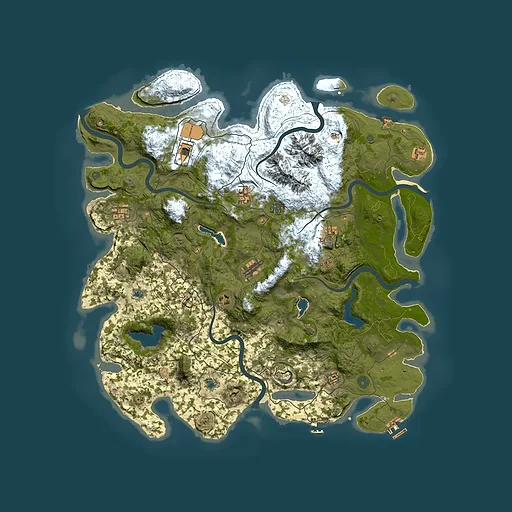 Rust map seed 208052002, 5000x5000m top-down preview