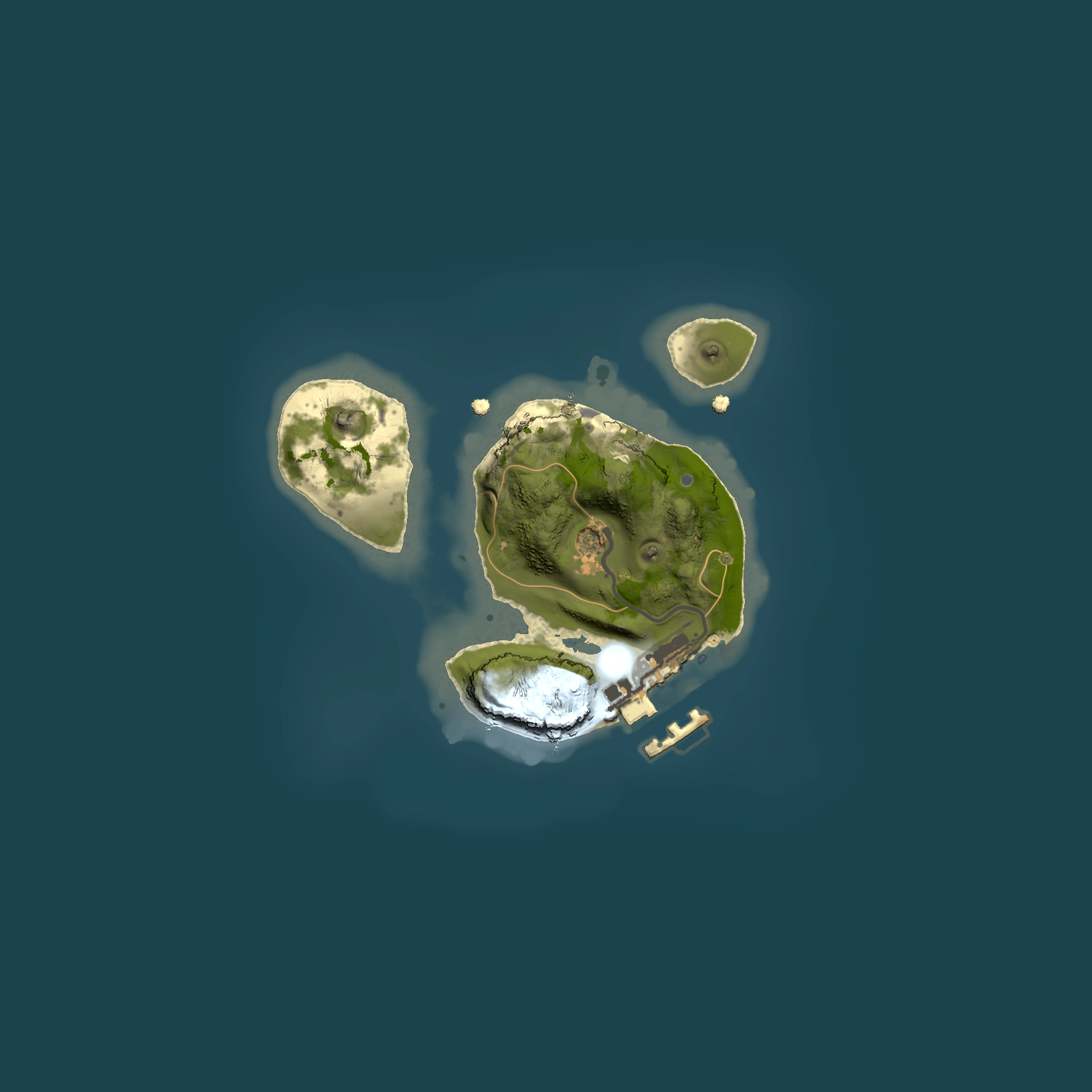 Full top-down render of Rust map seed 493067816, 1500x1500m
